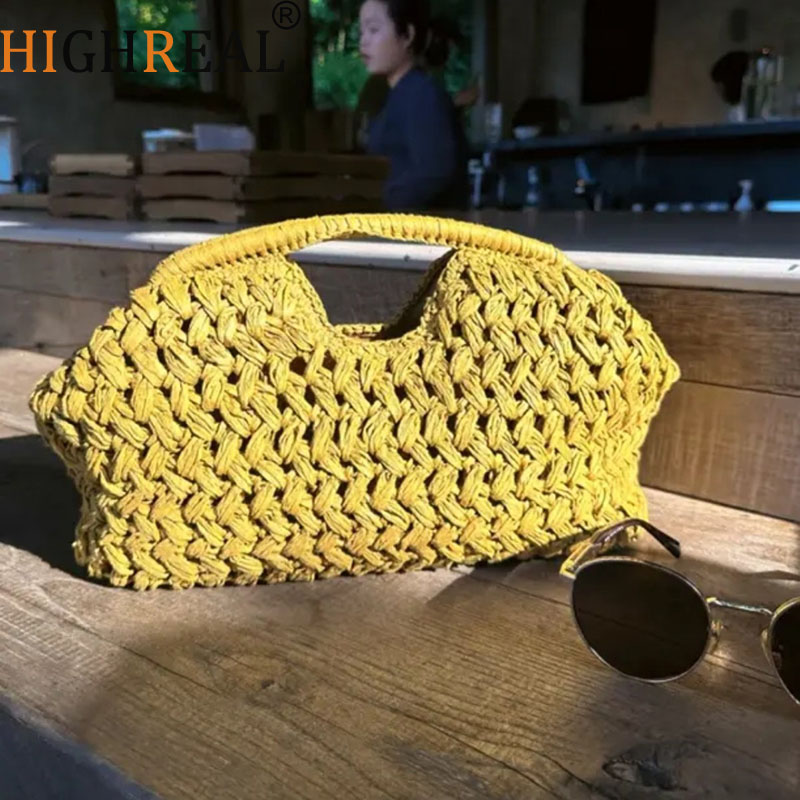 Elegant Ladies Chain Woven Han - огляд і ціна Women'S Raffia Bags